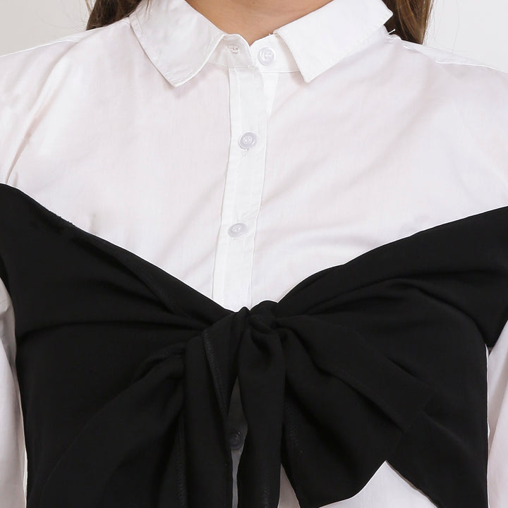 Bow Tied Cotton Shirt