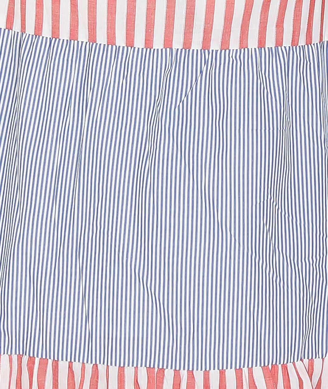 Contrast Stripes Cotton Maxi Dress