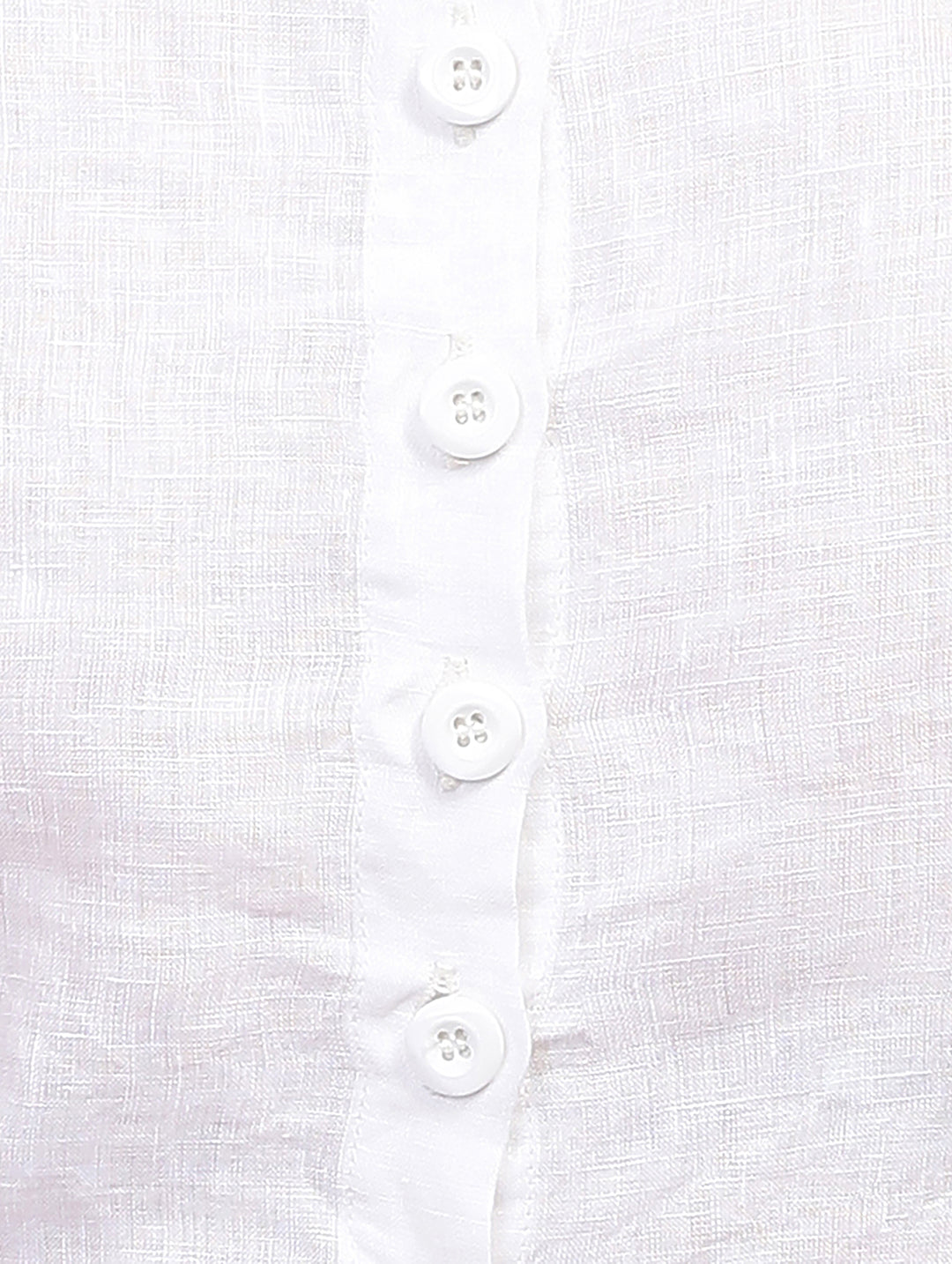 White Linen Crop Top