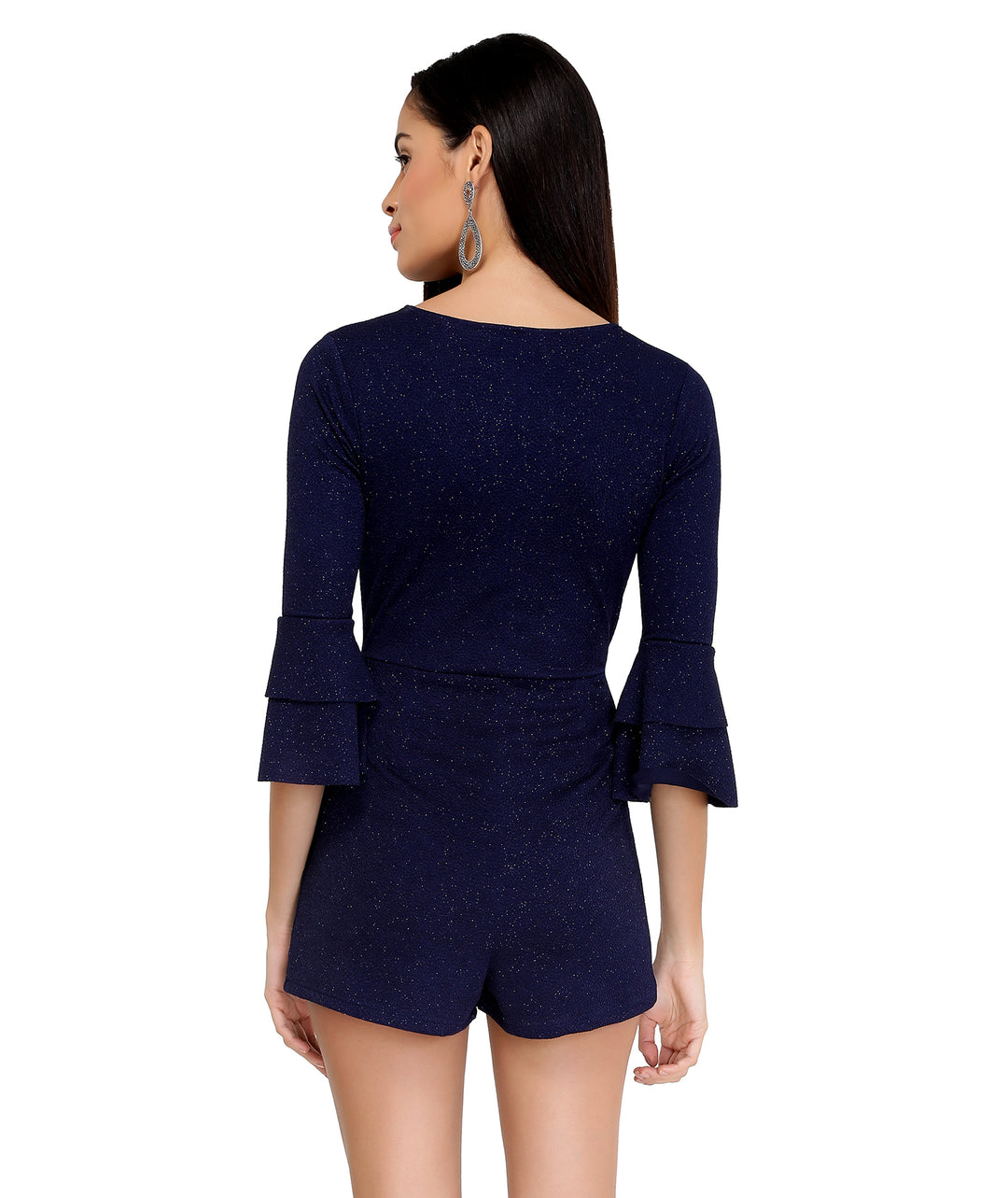 Midnight Blue Shimmer Wrap Playsuit