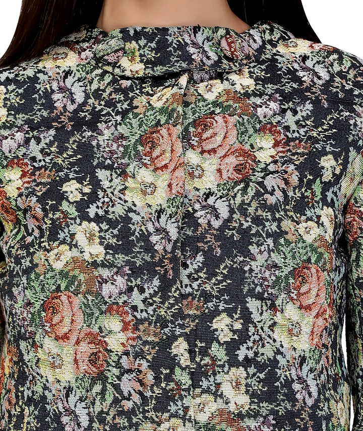 Floral Jacquard Jacket