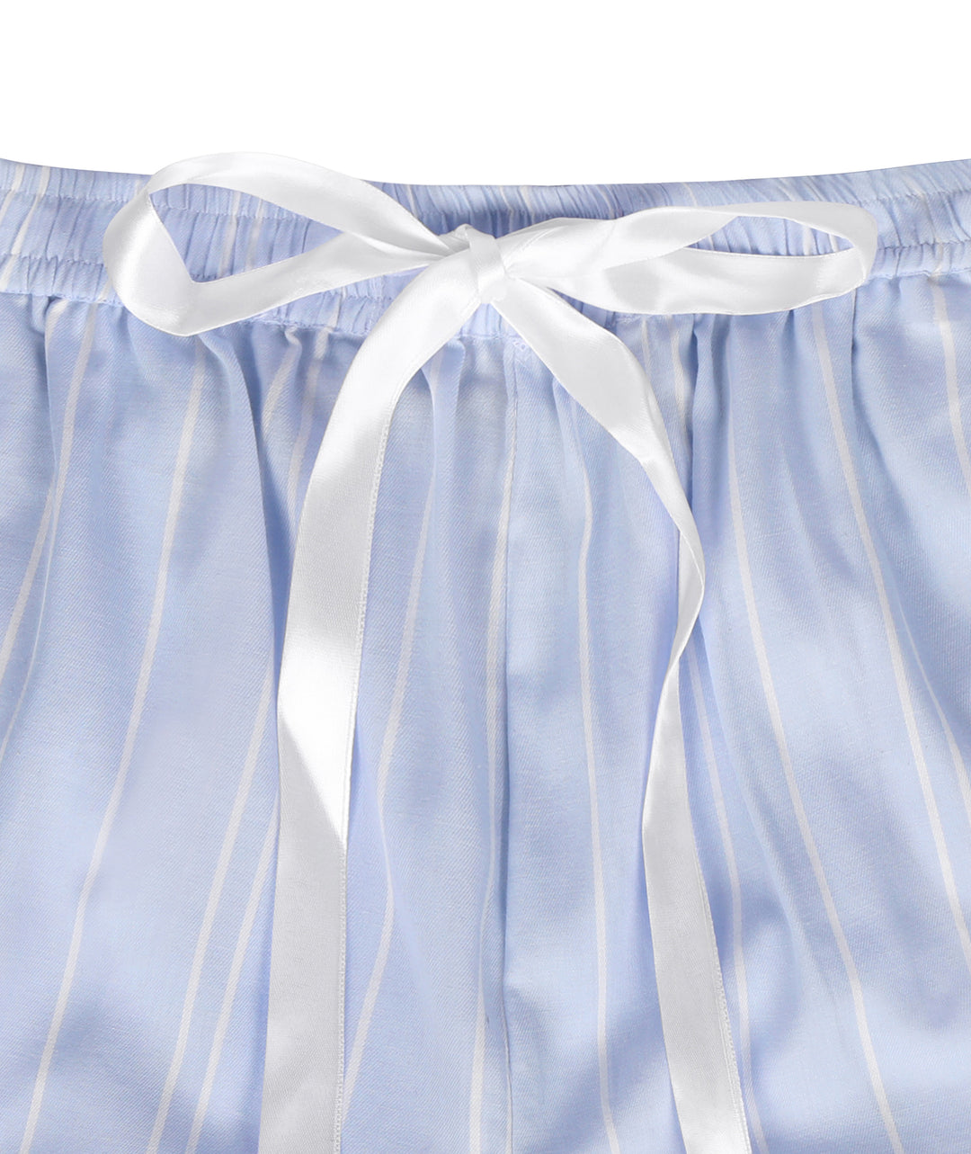Blue Cotton Striped Shorts