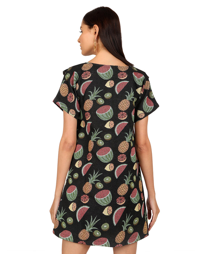 Fruity Frilled jacquard Dress