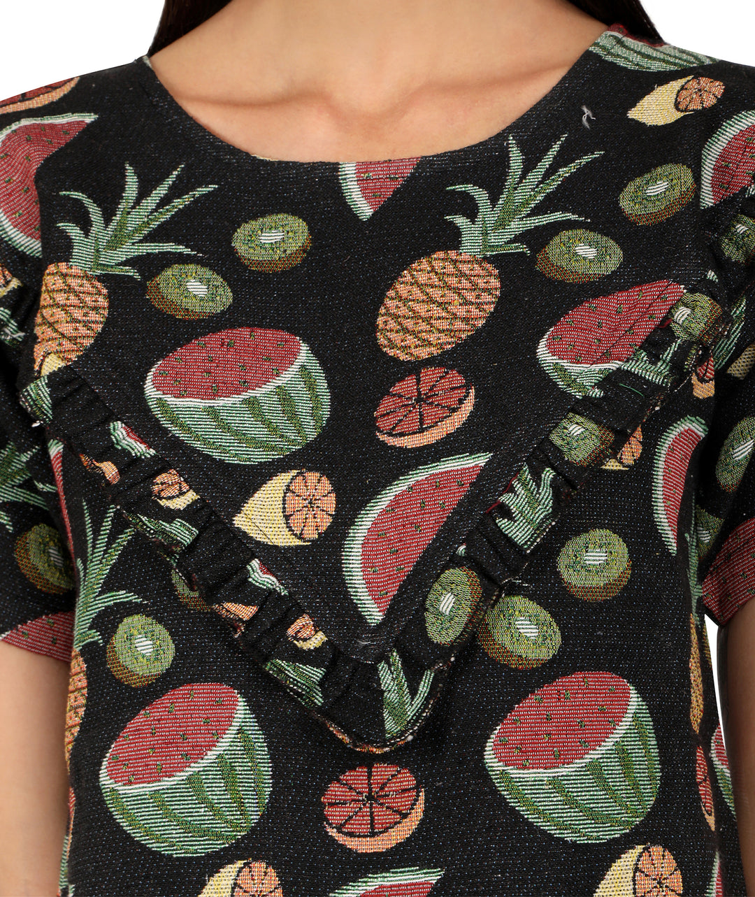 Fruity Frilled jacquard Dress
