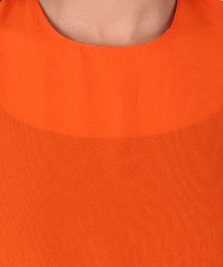 Orange Sheer Crop Top