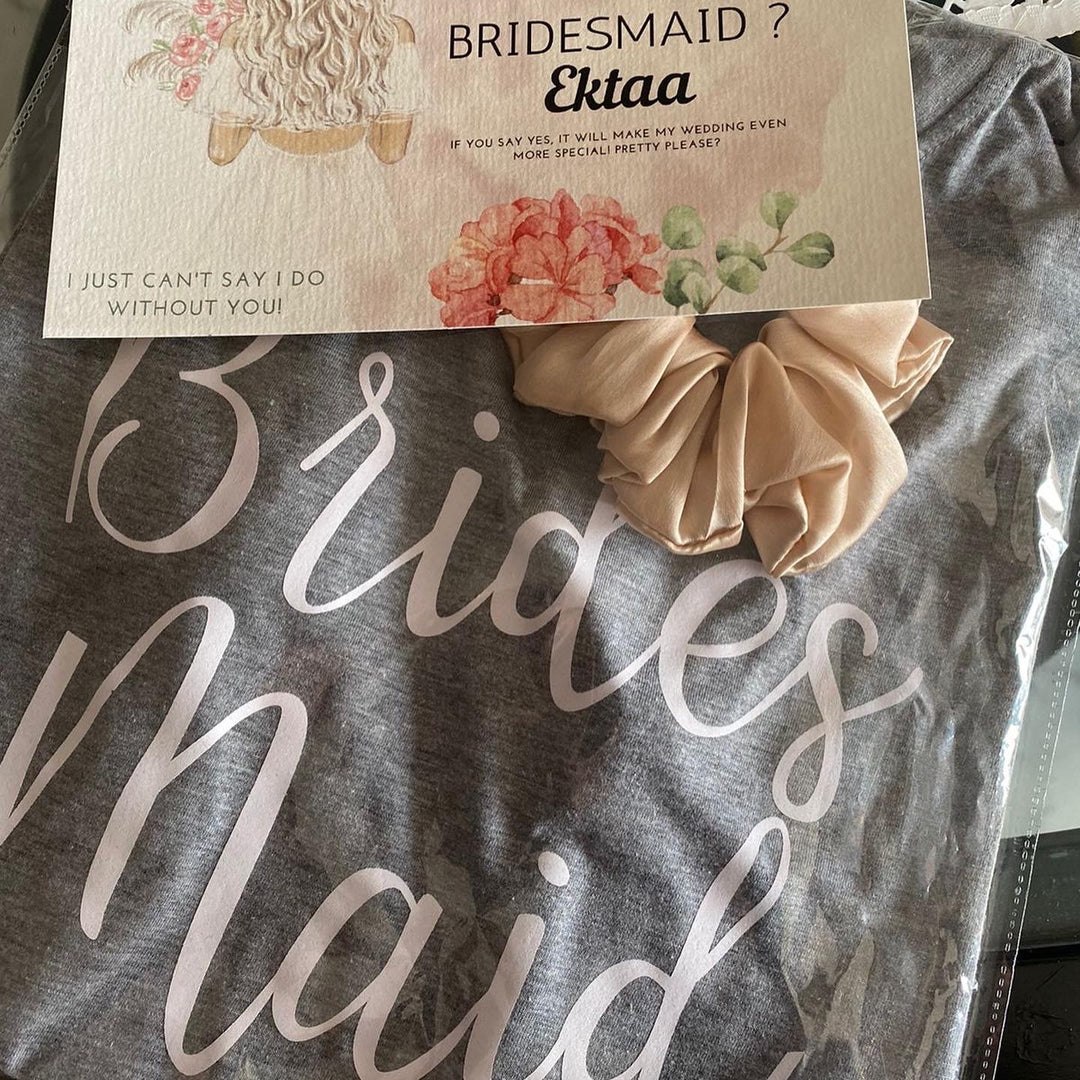 Bride's Maid Grey Women's T-shirt.