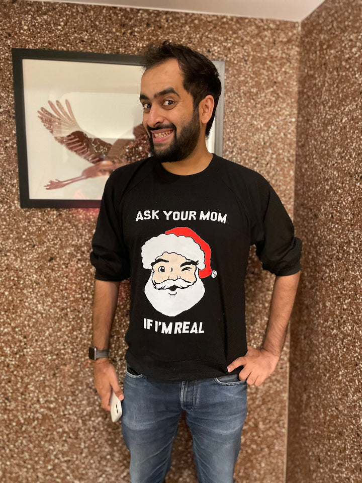 "Ask Your Mom" Santa Sweatshirt