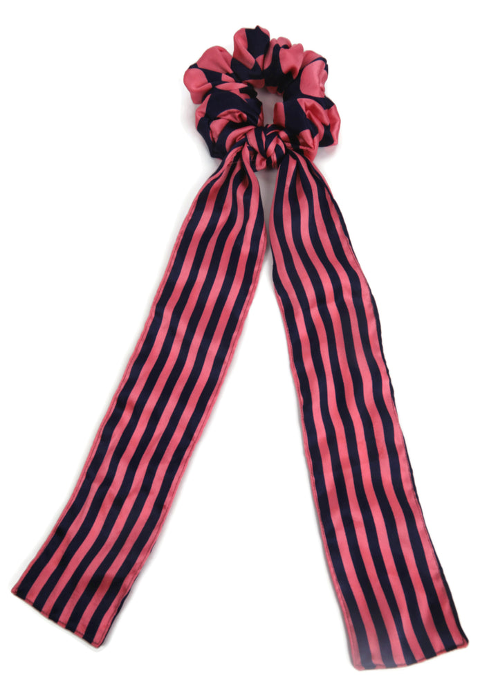 Black and Pink stripes scrunchies cum bandana