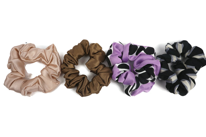Satin Scrunchies <br/> Pack of 4