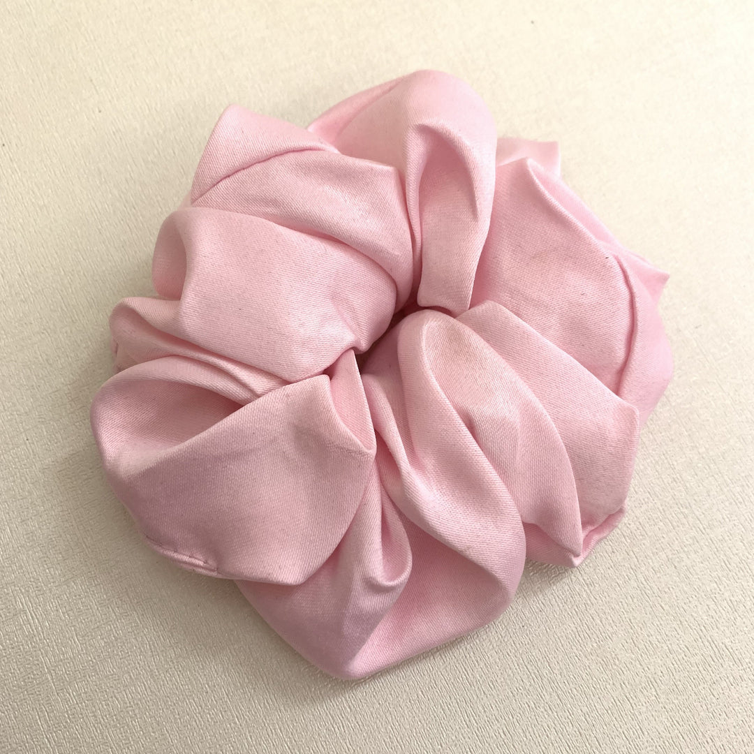 The Solid Satin Scrunchy Set Pack of 4