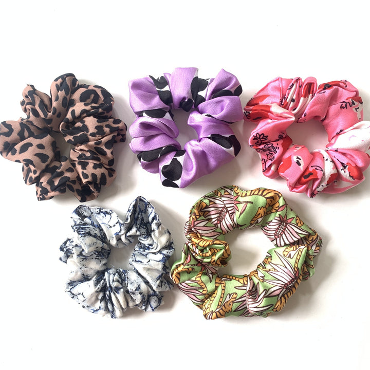 Holiday Printed Scrunchies Set of 4