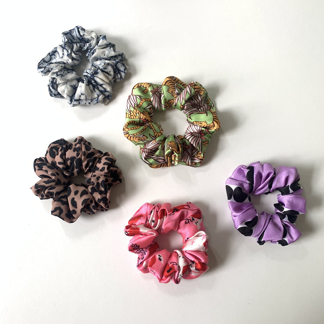 Holiday Printed Scrunchies Set of 4