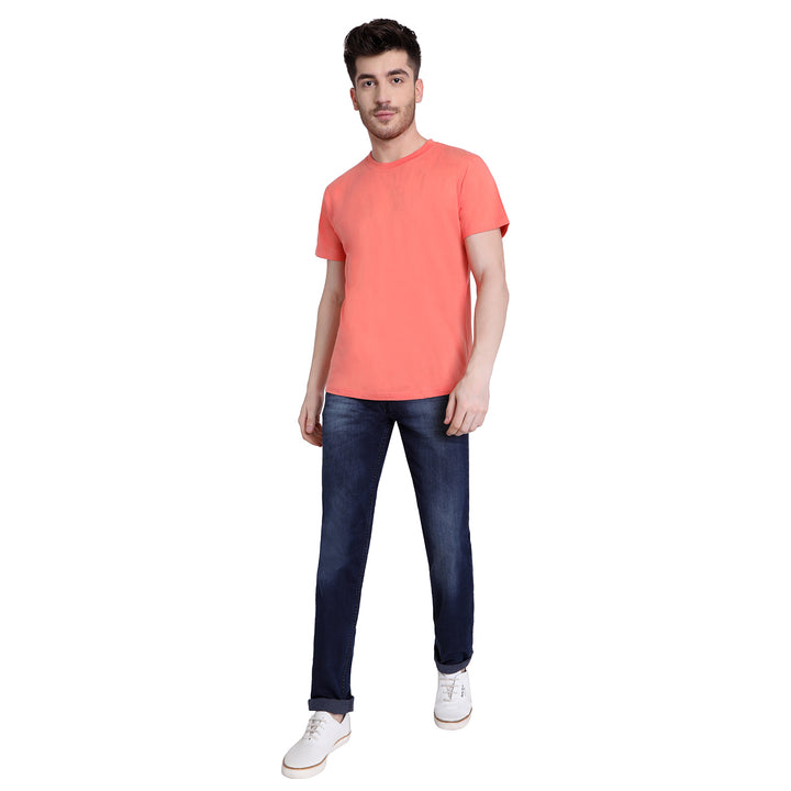 Coral Round Neck Tee