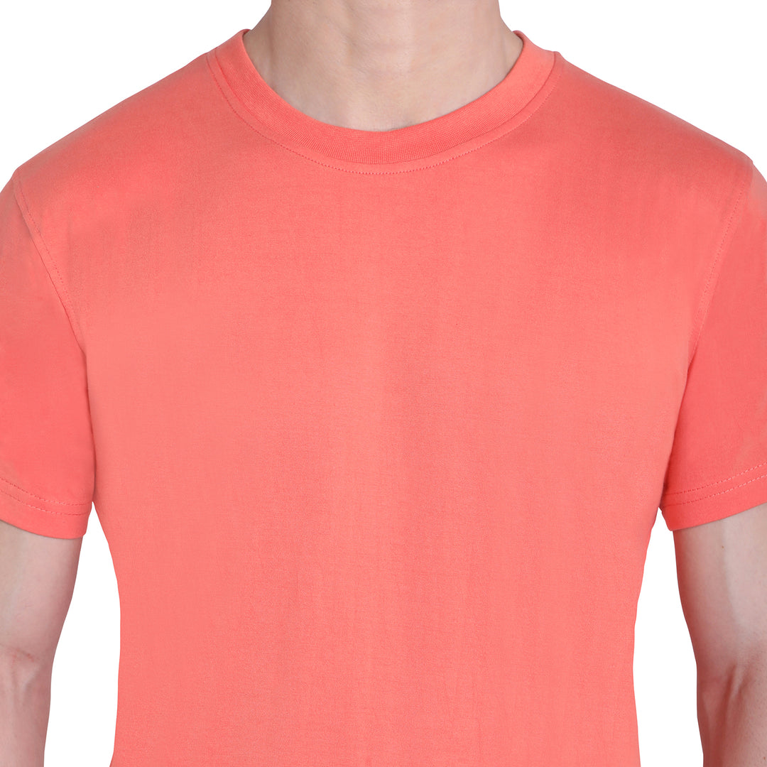 Coral Round Neck Tee
