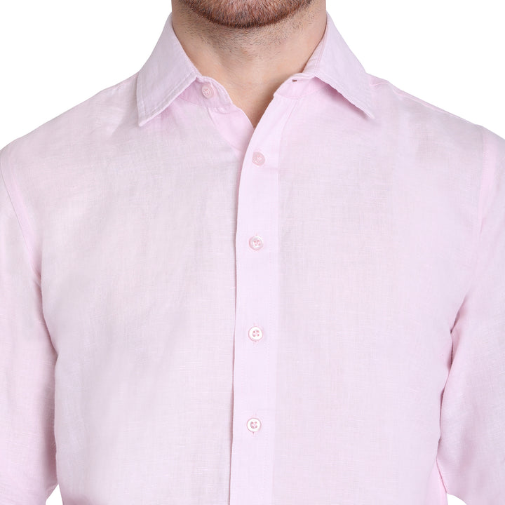 Baby Pink Linen Shirt