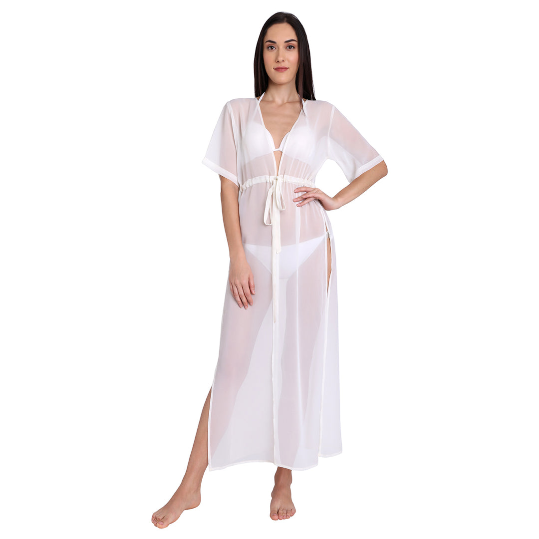 Off White Maxi Cover Up