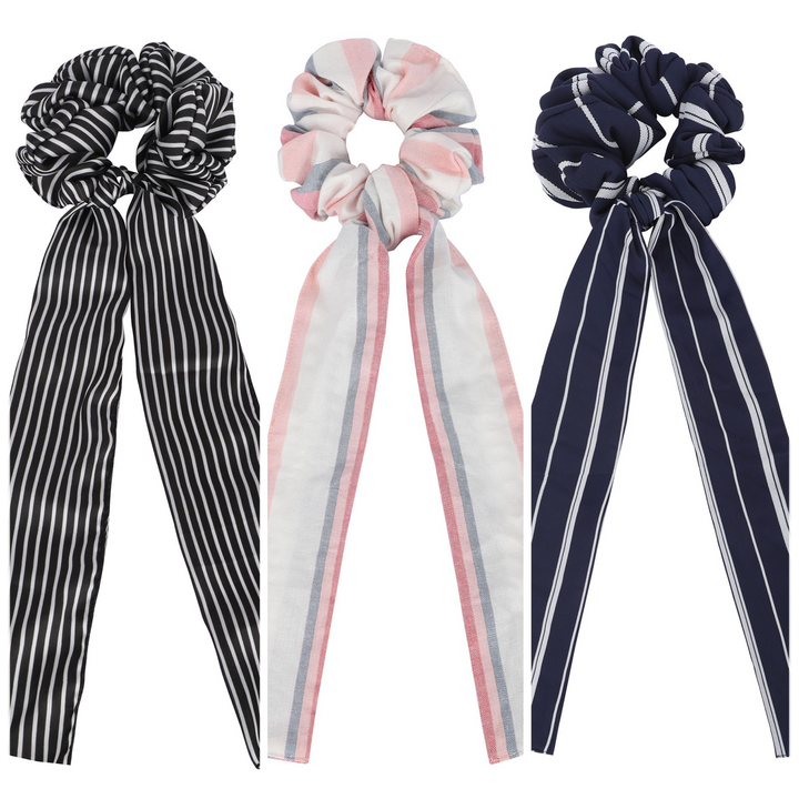 The formal stripes scrunchy-cum-bandana set